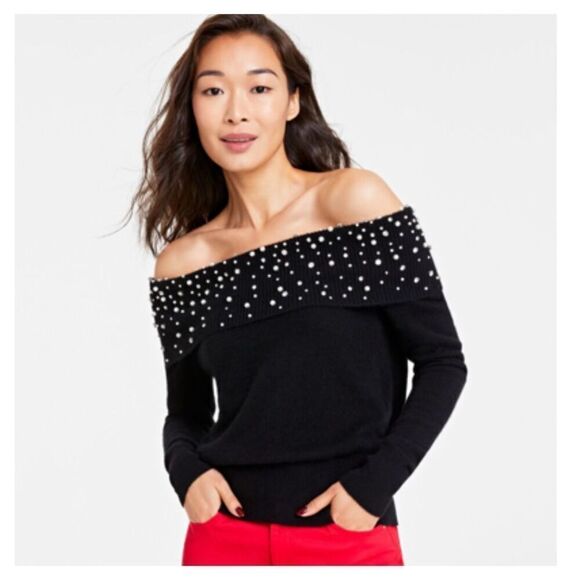 Cashmere Jeweled Sweater - Picture 2 of 10